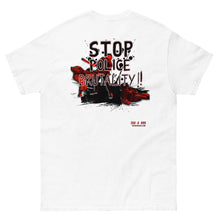 Load image into Gallery viewer, FF - “STOP POLICE BRUTALITY” EMBROIDERED Unisex T-Shirt & Hoodie