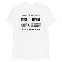 Load image into Gallery viewer, MM - “ONE SNARE DRUM OR MULTIPLE SNARE DRUMS” Short-Sleeve Unisex T-Shirt