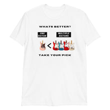 Load image into Gallery viewer, MM - "ONE GUITAR OR MULTIPLE GUITARS" Short-Sleeve Unisex T-Shirt
