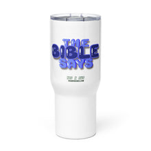 Load image into Gallery viewer, HG - “THE BIBLE SAYS” Can-shaped Glass &amp; Travel Mug Grn/Pnk/Blu/Org/Red/Blk
